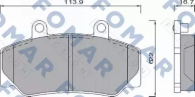 FOMAR FRICTION fo473981 -  Комплект тормозных колодок, дисковый тормоз